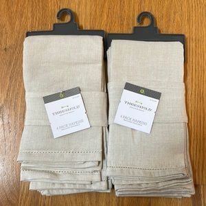 Brand new with tags. Set of 2 - threshold 4 pack napkins